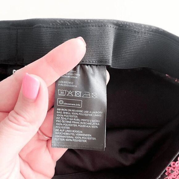 Divided X H&M Women's Red Sequin Pencil Mini Skirt Size S - Picture 5 of 7